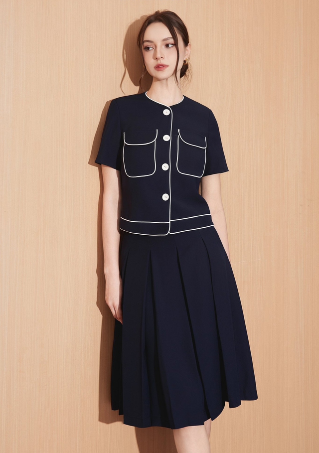 Nâng cấp hình ảnh mỗi ngày bằng bản phối áo và chân váy mùa thu - Ảnh 2.