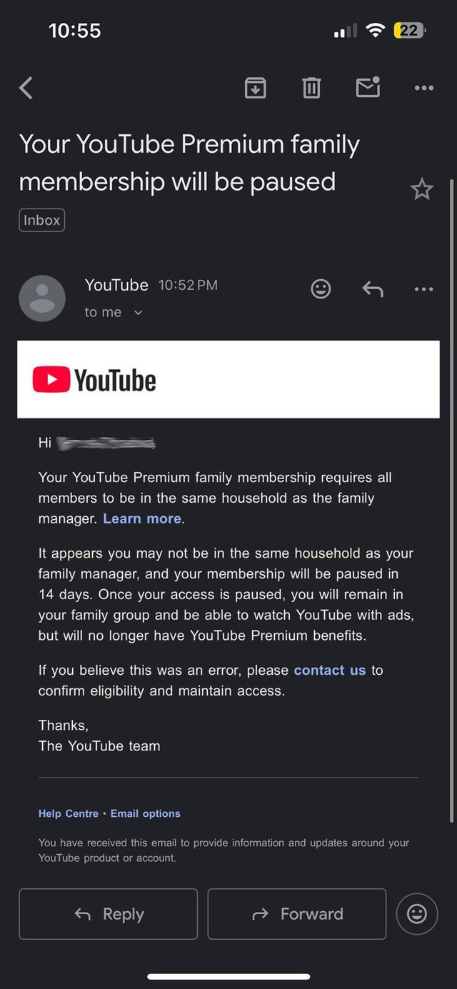 YouTube bắt đầu 'siết' việc chia sẻ gói Premium gia đình - Ảnh 2.