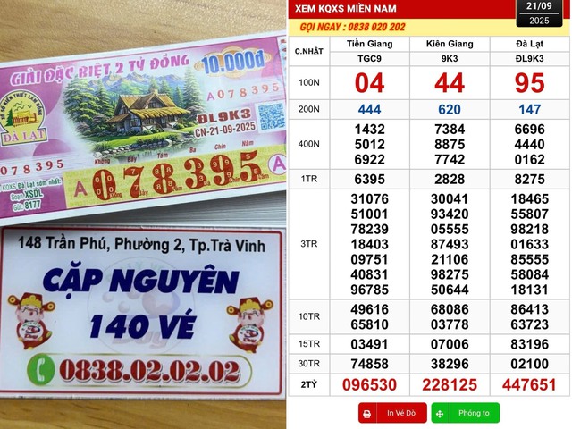 Xổ số miền Nam ngày 21 tháng 9: 140 tờ trúng số vừa được đổi thưởng- Ảnh 1. Xổ số miền Nam ngày 21 tháng 9: 140 tờ trúng số vừa được đổi thưởng- Ảnh 1.