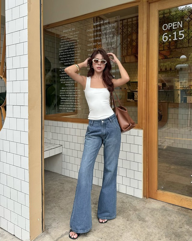 Tôn dáng, đầy cá tính với những chiếc quần ống loe - Ảnh 6.