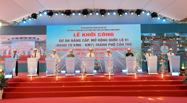 Cần Thơ khởi công nâng cấp 7km đường ‘huyết mạch’ trên QL 91 - Ảnh 1.