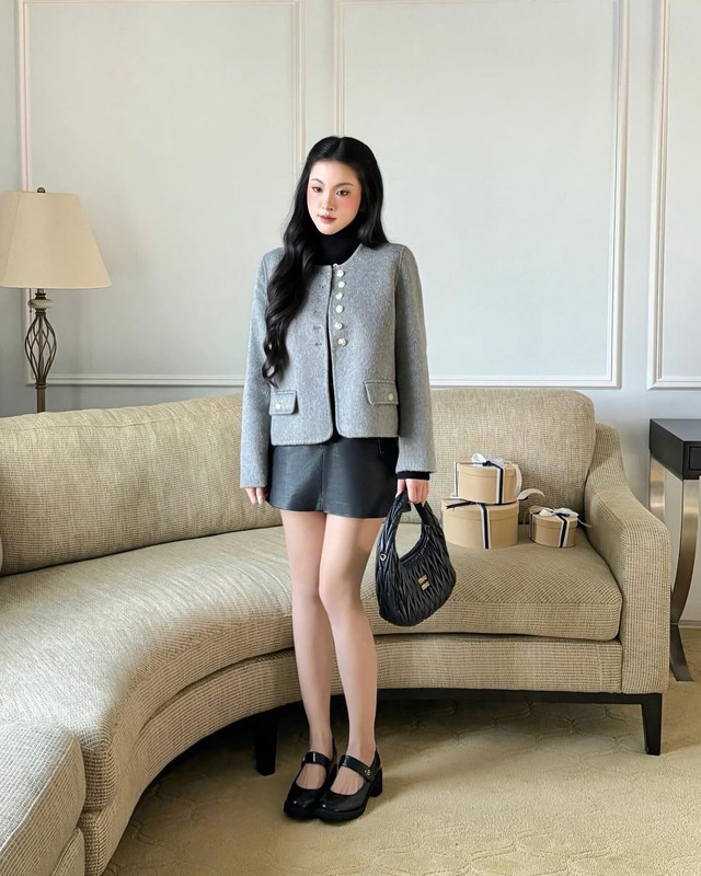 Tự tin ‘thăng hạng’ phong cách với những bản phối cùng áo dạ tweed- Ảnh 4.