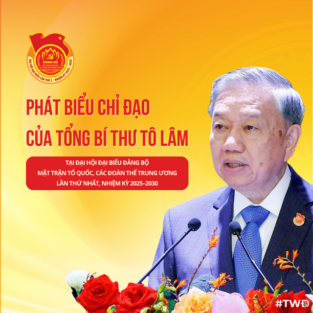 Chỉ đạo của Tổng Bí thư Tô Lâm tại Đại hội đại biểu MTTQ, các đoàn thể T.Ư- Ảnh 1.