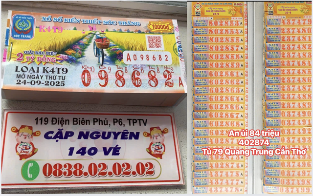 154 vé vừa trúng xổ số miền Nam ngày 24 tháng 9 đài Sóc Trăng, Cần Thơ - Ảnh 1.