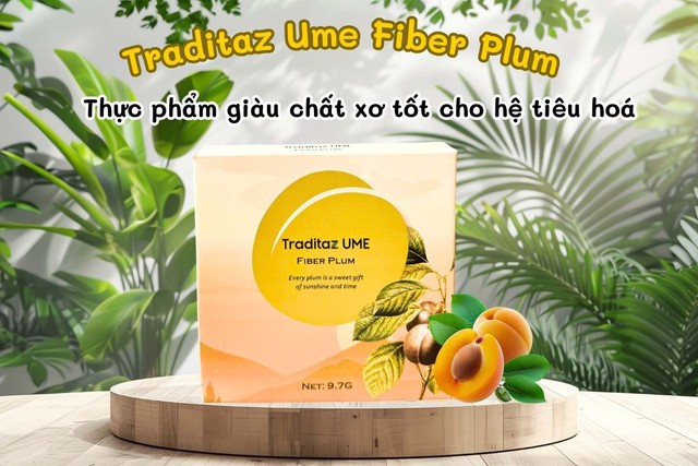 Traditaz Ume Fiber Plum - Thực phẩm gi&agrave;u chất xơ, hỗ trợ cho hệ ti&ecirc;u h&oacute;a - Ảnh 1.