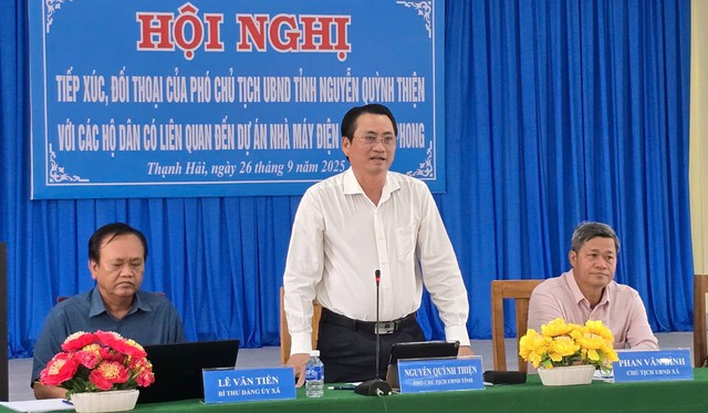 Vĩnh Long: Thành lập Hội đồng tháo gỡ vướng mắc tại Điện gió Thanh Phong - Ảnh 1.