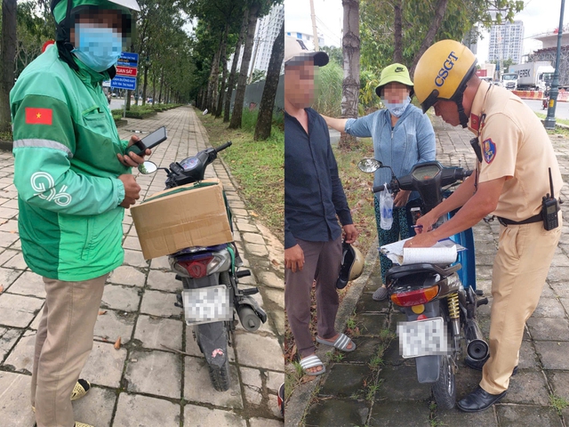 CSGT TP.HCM phạt nguội 132 xe máy đi trên vỉa hè đường Mai Chí Thọ - Ảnh 3.