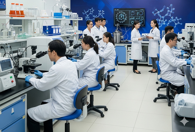 Nghiên cứu tương đương sinh học phải được tiến hành tại các đơn vị thử nghiệm đã được đánh giá và công nhận. ẢNH MINH HỌA: PHƯƠNG AN TẠO BỞI AI Nghiên cứu tương đương sinh học phải được tiến hành tại các đơn vị thử nghiệm đã được đánh giá và công nhận. ẢNH MINH HỌA: PHƯƠNG AN TẠO BỞI AI