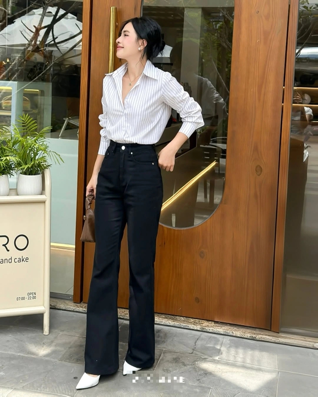 Những bộ trang phục mùa thu nên thử với giày cao gót trắng- Ảnh 4.