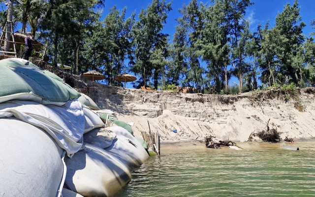 Bờ biển Hội An sạt lở nghiêm trọng- Ảnh 2. Bờ biển Hội An sạt lở nghiêm trọng- Ảnh 2.