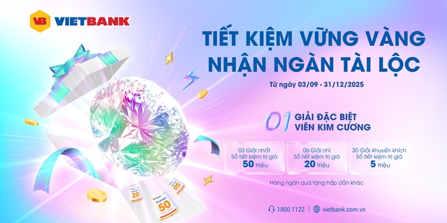 ‘Săn’ kim cương nửa tỉ đồng khi gửi tiết kiệm tại Vietbank- Ảnh 1. ‘Săn’ kim cương nửa tỉ đồng khi gửi tiết kiệm tại Vietbank- Ảnh 1.