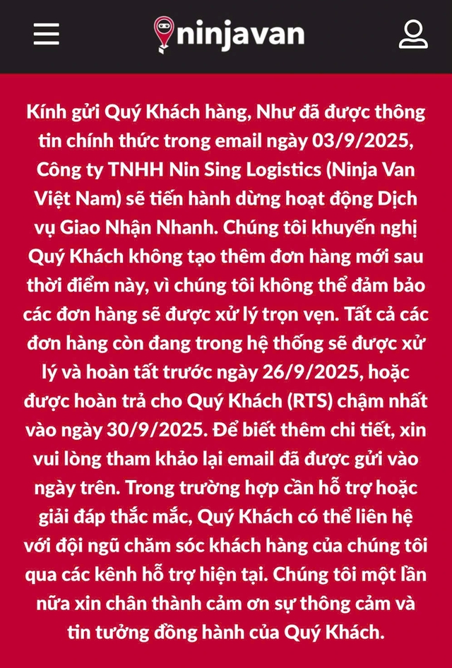 Vì sao Ninja Van tuyên bố dừng hoạt động tại Việt Nam?- Ảnh 2.