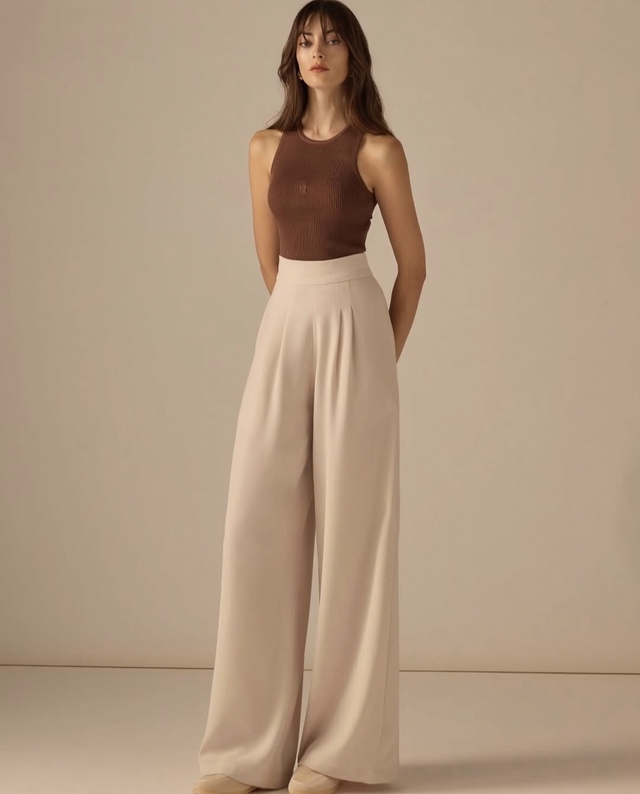 Quần ống rộng lên ngôi, 'cứu tinh' cho mọi vóc dáng- Ảnh 7.