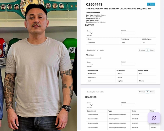 Chủ tịch Li&ecirc;n đo&agrave;n Quyền anh Việt Nam Lưu T&uacute; Bảo bị bắt tại Mỹ v&igrave; tội bắt c&oacute;c - Ảnh 1.