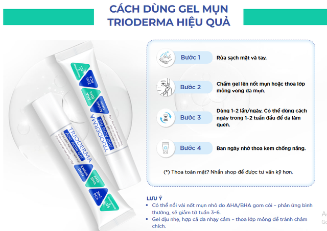Gợi ý các bước chăm sóc da mụn với Trioderma chuẩn chuyên gia da láng mịn - Ảnh 9.