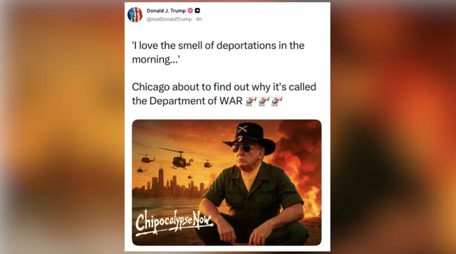 Tổng thống Trump dọa cho Chicago 'biết mùi vị' của Bộ Chiến tranh- Ảnh 1. Tổng thống Trump dọa cho Chicago 'biết mùi vị' của Bộ Chiến tranh- Ảnh 1.