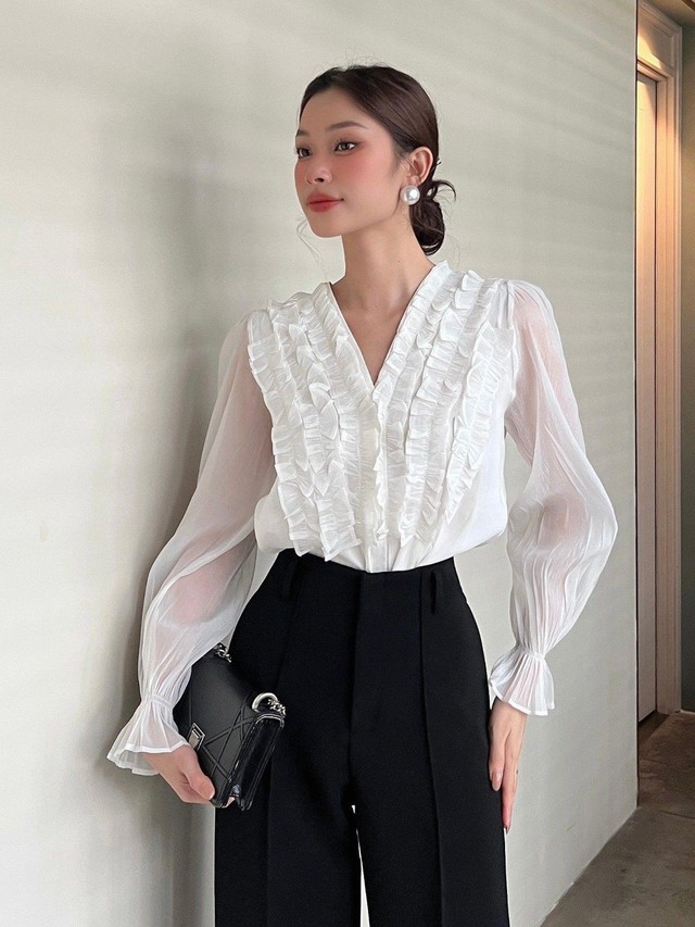 Nét chấm phá ngọt ngào cho nàng với trang phục bèo nhún- Ảnh 4.