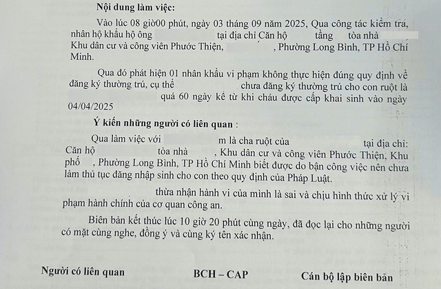 Đăng ký thường trú cho con để tránh bị phạt - Ảnh 2.
