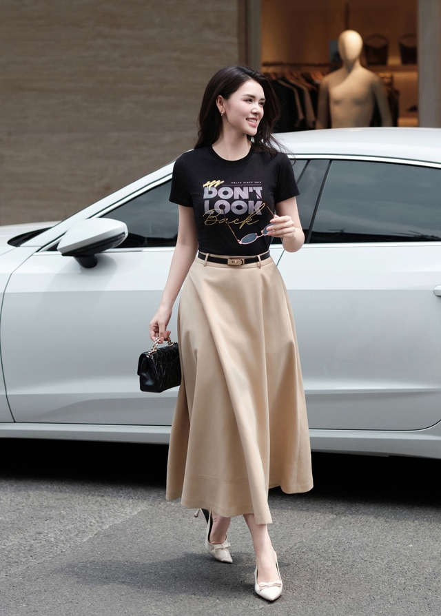 Chân váy dáng dài, điểm chạm thanh lịch cho tủ đồ công sở- Ảnh 6. Chân váy dáng dài, điểm chạm thanh lịch cho tủ đồ công sở- Ảnh 6.