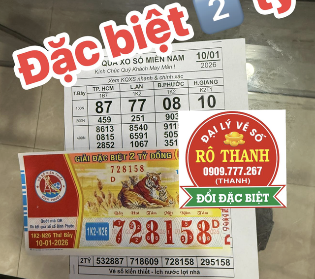 Trùng hợp hiếm vé trúng độc đắc xổ số miền Nam, khách lấy 1 tỉ tiền mặt - Ảnh 1.