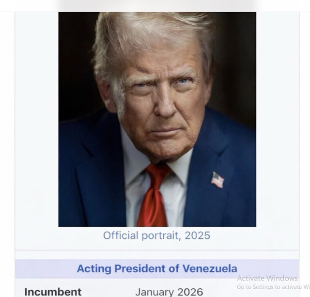 Ông Trump đăng ảnh chân dung tự xưng là 'quyền tổng thống Venezuela - Ảnh 1.
