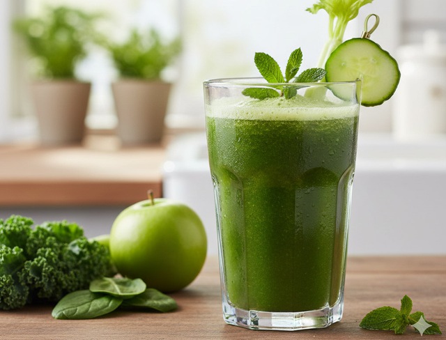 Điều gì xảy ra với cơ thể khi uống nước ép rau xanh mỗi sáng? - Ảnh 1.