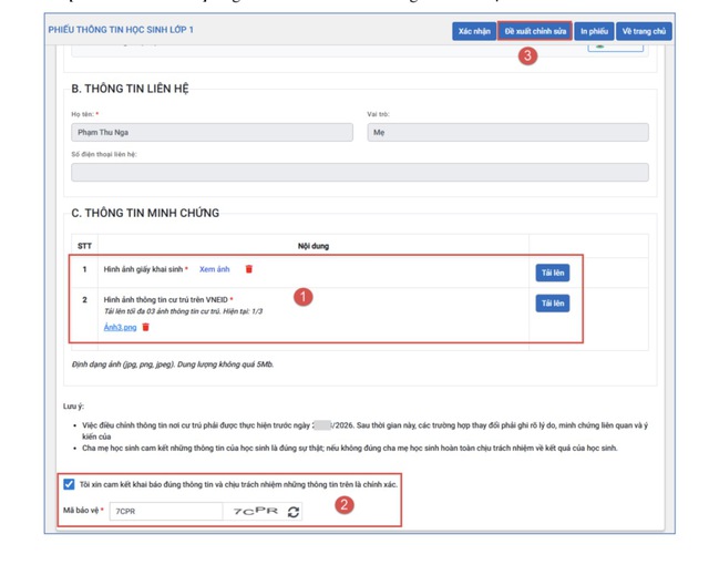 Tuyển sinh đầu cấp tại TP.HCM: Các bước xác nhận thông tin phụ huynh cần lưu ý - Ảnh 10.