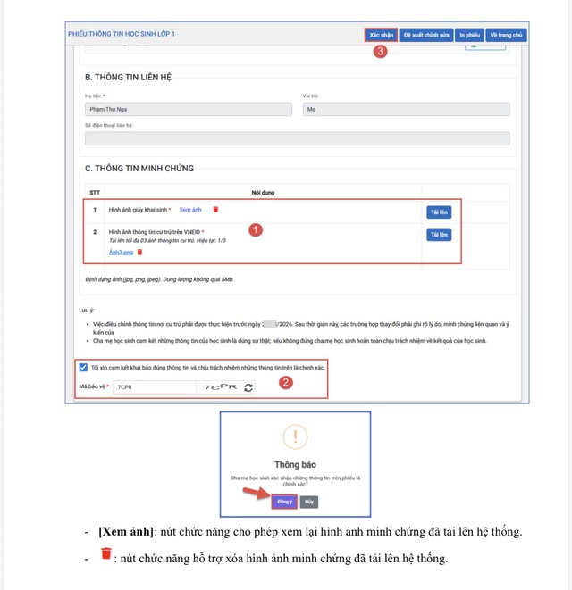 Tuyển sinh đầu cấp tại TP.HCM: C&aacute;c bước x&aacute;c nhận th&ocirc;ng tin phụ huynh cần lưu &yacute; - Ảnh 9.