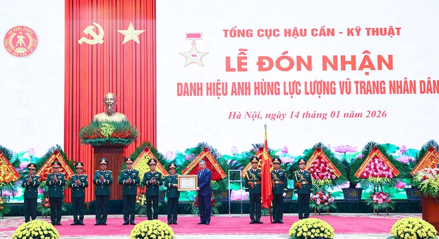 Tổng Bí thư trao danh hiệu Anh hùng LLVT nhân dân tặng Tổng cục Hậu cần - Kỹ thuật- Ảnh 1. Tổng Bí thư trao danh hiệu Anh hùng LLVT nhân dân tặng Tổng cục Hậu cần - Kỹ thuật- Ảnh 1.