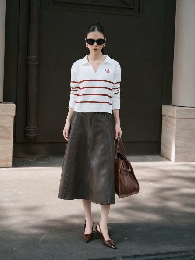 'Bật' cá tính, đưa chất đường phố vào công sở với bản phối từ chân váy da - Ảnh 3.