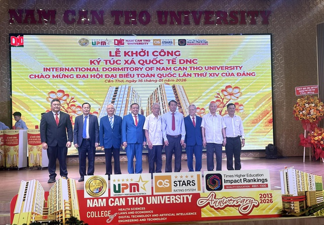 Trường ĐH Nam Cần Thơ x&acirc;y dựng k&yacute; t&uacute;c x&aacute; quốc tế hơn 550 tỉ đồng - Ảnh 1.