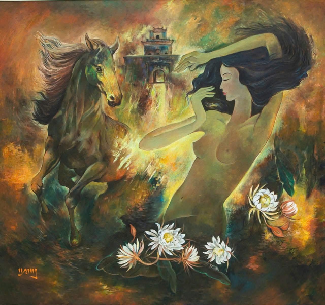 Họa sĩ Văn Y với triển l&atilde;m tranh &lsquo;Dạ lai hương&rsquo;- Ảnh 5.