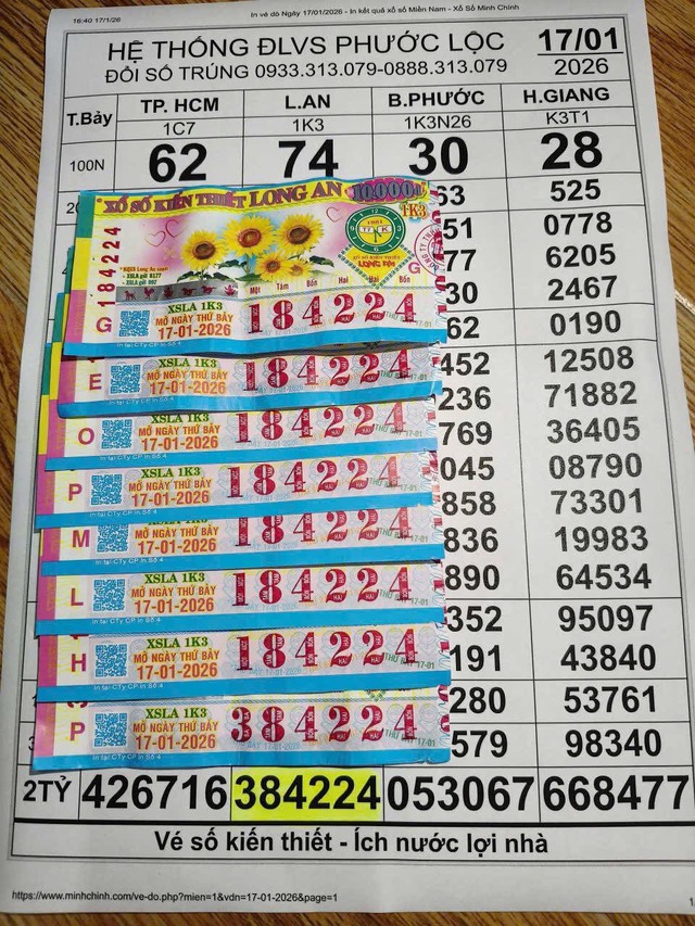 Kh&aacute;ch T&acirc;y Ninh tr&uacute;ng độc đắc xổ số miền Nam đ&agrave;i Long An, nhận hết tiền mặt - Ảnh 1.