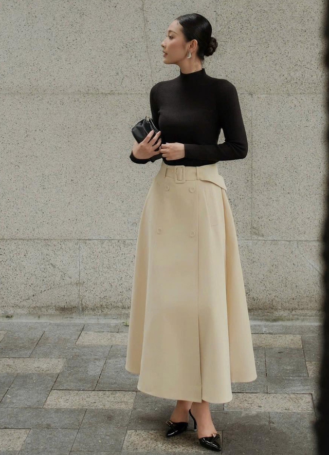 Đẹp cả tuần cùng bản phối chân váy dài, quần ống rộng và giày cao gót- Ảnh 5.