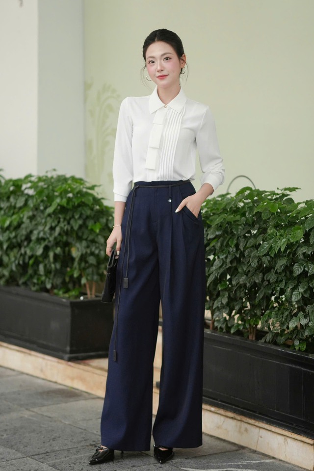 Sơ mi và quần ống rộng: Khi sự thoải mái trở thành tuyên ngôn phong cách- Ảnh 7.