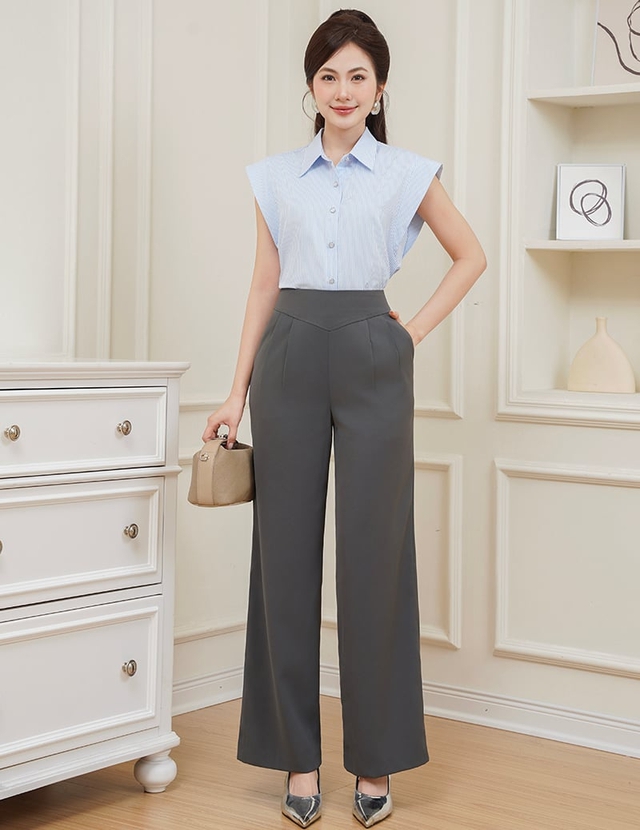 Sơ mi và quần ống rộng: Khi sự thoải mái trở thành tuyên ngôn phong cách- Ảnh 8.