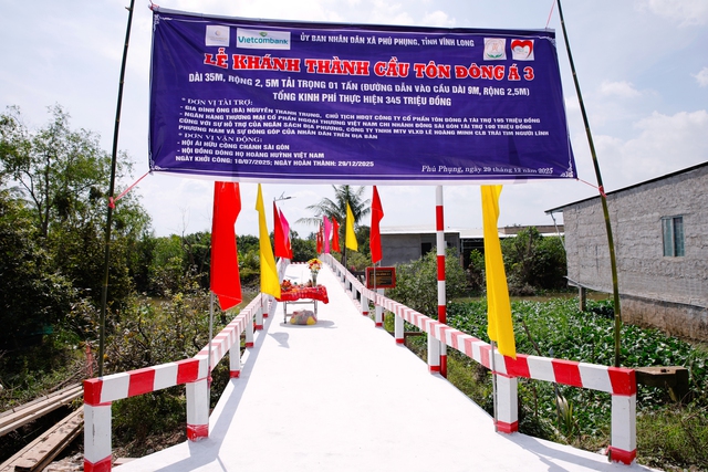 Cầu T&ocirc;n Đ&ocirc;ng &Aacute; 3, nhịp cầu nh&acirc;n &aacute;i mở lối tương lai nơi v&ugrave;ng xa- Ảnh 1.