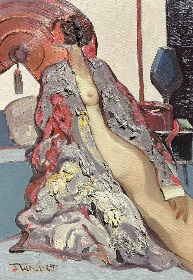 Đầu năm xem triển l&atilde;m của họa sĩ Tứ R&ocirc;, lắng nghe ph&aacute;i đẹp kể chuyện- Ảnh 2.