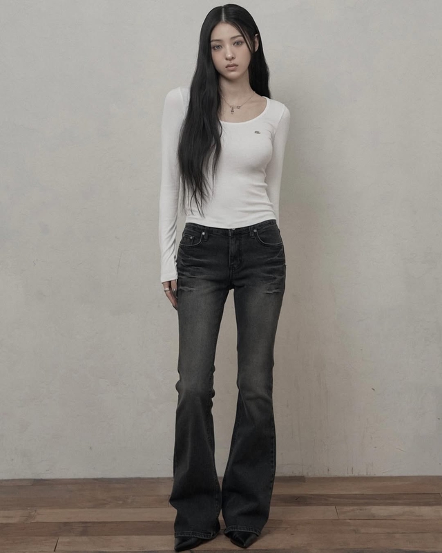 Không phải skinny, quần jeans ống loe mới là lựa chọn của nàng sành mặc- Ảnh 3.