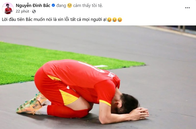 Đình Bắc xin lỗi sau trận thua U.23 Trung Quốc, cộng đồng mạng vỗ về an ủi- Ảnh 1. Đình Bắc xin lỗi sau trận thua U.23 Trung Quốc, cộng đồng mạng vỗ về an ủi- Ảnh 1.