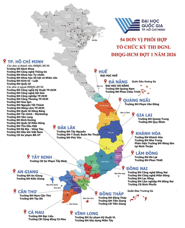 Cấu tr&uacute;c b&agrave;i thi đ&aacute;nh gi&aacute; năng lực ĐH Quốc gia TP.HCM năm 2026 - Ảnh 2.