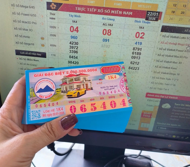 Xổ số miền Nam ng&agrave;y 22 th&aacute;ng 1: Xuất hiện d&atilde;y số tr&uacute;ng 2 giải đ&agrave;i B&igrave;nhThuận - Ảnh 1.