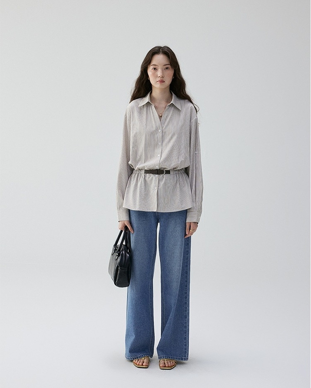 Áo sơ mi phối quần dáng suông chuẩn phong cách hiện đại- Ảnh 2.