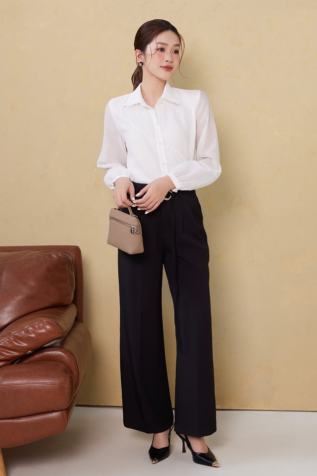 Áo sơ mi phối quần dáng suông chuẩn phong cách hiện đại- Ảnh 6.