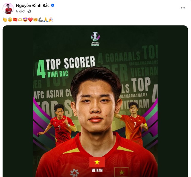 Động th&aacute;i cực th&uacute; vị của Đ&igrave;nh Bắc khi nhận danh hiệu Vua ph&aacute; lưới ch&acirc;u &Aacute;, thốt l&ecirc;n: Trời ơi!- Ảnh 2.