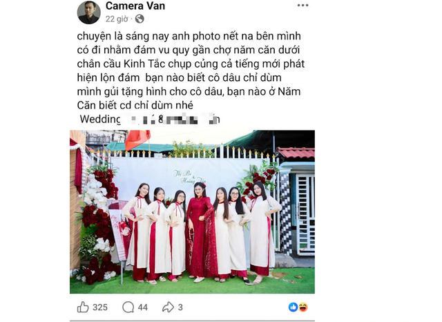 C&agrave; Mau: Thợ ảnh chụp nhầm đ&aacute;m cưới , t&igrave;m c&ocirc; d&acirc;u để tặng album ảnh cưới - Ảnh 1.