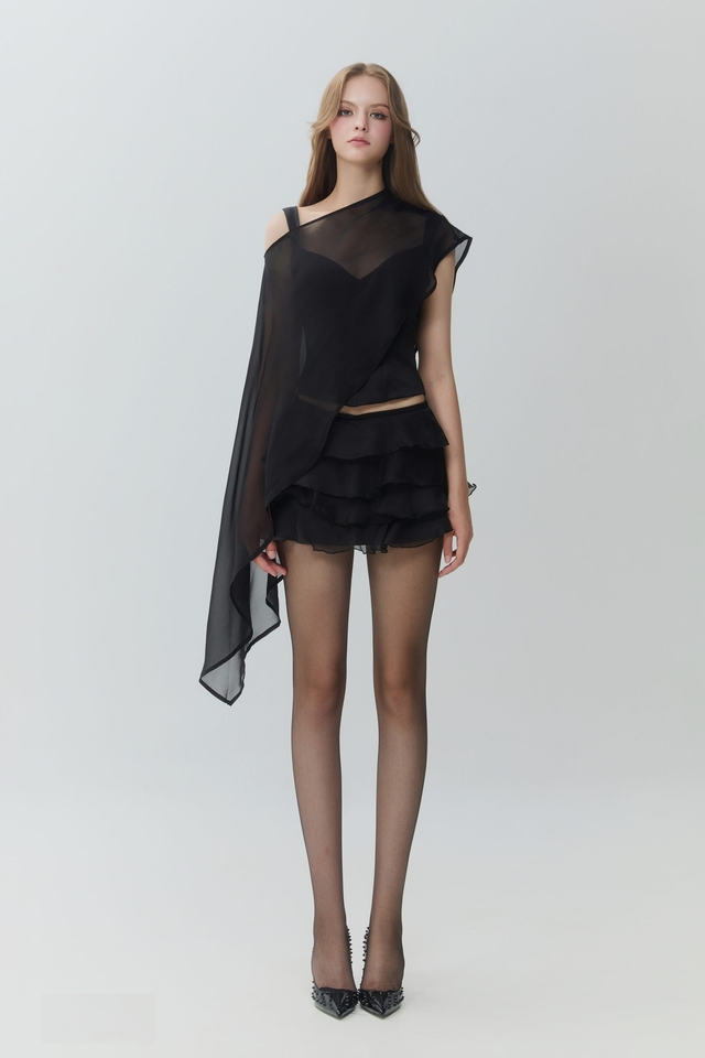 Voan mỏng layer áo corset, tôn lên nét gợi cảm lôi cuốn - Ảnh 4.