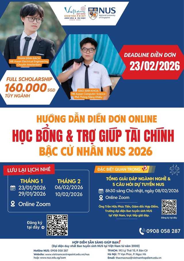 Nhanh nhanh trước tết kịp giờ nộp đơn học bổng NUS trước 23.2- Ảnh 1.