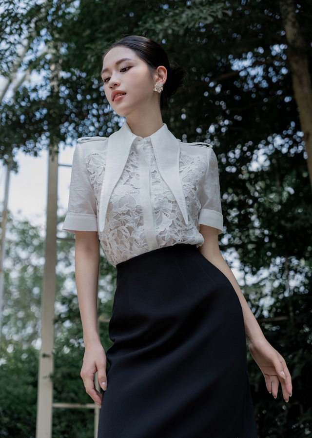 Làm mới phong cách hằng ngày cùng áo sơ mi cổ điển, sơ mi thắt nơ...- Ảnh 2.