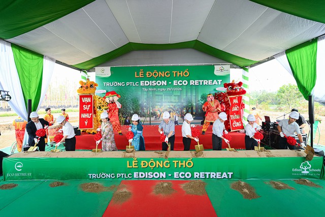 Động thổ tổ hợp gi&aacute;o dục li&ecirc;n cấp Edison Eco Retreat quy m&ocirc; 3.600 học sinh- Ảnh 1.